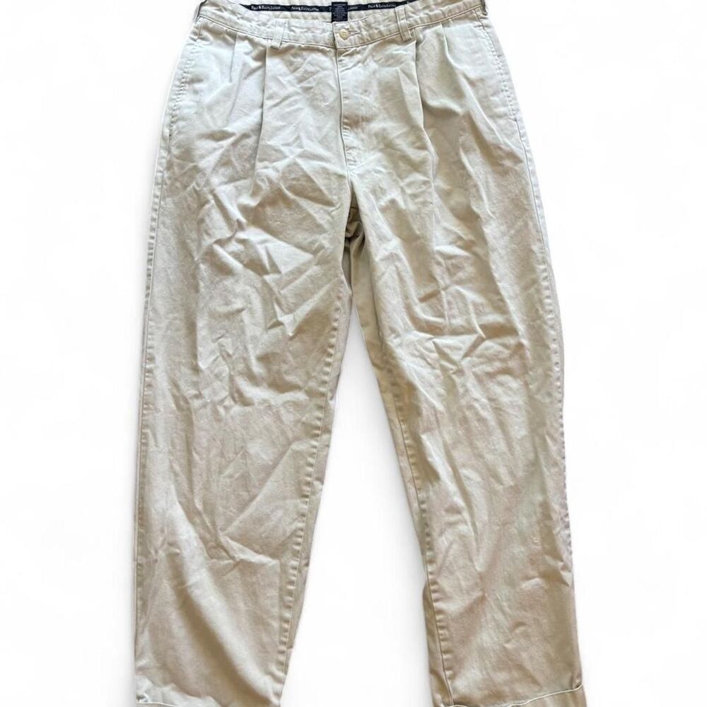 VTG Polo Ralph Lauren Men’s Hammond Pants Size 34x31 Pleated Cuffed Chinos